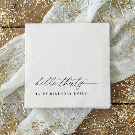 30th Birthday Party Hello 30 Modern Milestone スタンダードカクテルナプキン