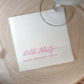 30th Birthday Party Hello 30 Modern Pink スタンダードカクテルナプキン