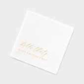 30th Birthday Party Modern Elegant Hello Thirty 箔ナプキン (左)