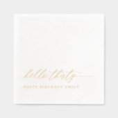 30th Birthday Party Modern Elegant Hello Thirty 箔ナプキン (正面)