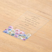 30th Birthday Party September Birth Month Flower  アクリル招待状 (レイダウン)