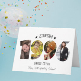30th birthday Photo Collage established 1996 サンキューカード