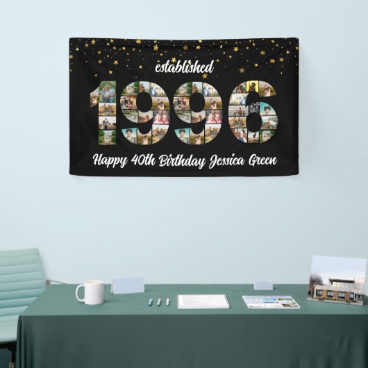 30th birthday Photo Collage established 1996 横断幕 (トレードショー)