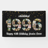 30th birthday Photo Collage established 1996 横断幕 (横)