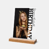 30th Birthday Photo college Party  アクリルサイン (傾斜)