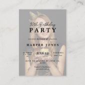 30th Birthday Photo college Party  エンクロージャーカード (裏面)