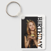 30th Birthday Photo college Party  キーホルダー (正面)