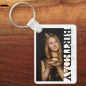 30th Birthday Photo college Party  キーホルダー (正面)