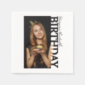 30th Birthday Photo college Party  スタンダードカクテルナプキン (正面)