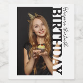 30th Birthday Photo college Party ワインラベル (シングルラベル)