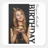 30th Birthday Photo college Party favor スクエアシール (正面)