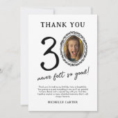 30th Birthday Photo Thank You Card サンキューカード (正面)