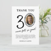 30th Birthday Photo Thank You Card サンキューカード (スタンド正面)