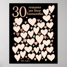 30th Birthday Poster - 30 Reasons We Love You ポスター