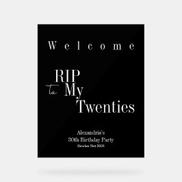 30th Birthday RIP 20sパーティーへようこそ アクリルサイン