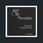 30th Birthday RIP 20s白黒パーティー スタンダードカクテルナプキン<br><div class="desc">これは30歳モダンの誕生日で、ハロウィーンの大人のパーティーデザイン。このシンプルRIP 20sデザインは、タイポグラフィと白黒のクラシックでスタイリッシュある。テンプレートは、単にあなたの名前を追加するために設定され、ハロウィーンの誕生日パーティー詳細。30歳クールの誕生日パーティーとおもしろい、ハロウィーンをテーマにした。パーソナライズするには、単にパーソナライズこのボタンを使用して名前とパーティー日付を追加し、ここで年齢または残りの文字を変更することができもしる。色またはデザインを変更するには、フォント編集ツールをチェックアウトする。あなたもしは救済、パーソナライゼーションと一致する製品、またはカスタム設計のため連絡に、zazzleチャットで私が必要である。</div>
