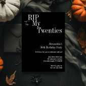 30th Birthday RIP 20s白黒パーティー 招待状
