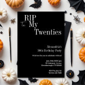 30th Birthday RIP 20s白黒パーティー 招待状
