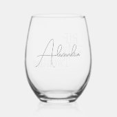 30th Birthday RIP 20s Party Favor ステムなしワイングラス (裏面)