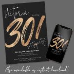 30th Birthday Script金ゴールドブラックモダン 招待状<br><div class="desc">30th Birthday Script金ゴールドブラックモダン招待状招待デザインを使用してsassyのtouchでしゃれているあなたのマイルストーンの誕生日を高める。このコンテンポラリー最高傑作は楽にお洒落金ゴールドと黒のアクセントを組み合わせ、洗練とスタイルを醸し出す招待状を作成する。このミニマルなデザインはサッシーな魅力でよくはしゃぐ、お祝いにツイストを加え、町の話を作る。こ祝の招待でモダン、シックで本当に忘れられない方法で君のマイルストーはっきりしたンをエレガント見つけ出す。</div>