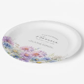 30th Birthday September Birth Flower ペーパープレート (アングル)