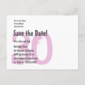 30th Birthday V01Hピンクハートの保存 案内ポストカード (裏面)