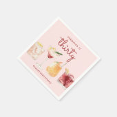 30th Birthday Watercolor Cocktail Napkins スタンダードカクテルナプキン (角)