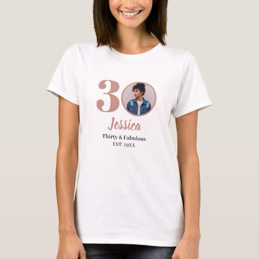 30th birthday womens tshirts thirty milestone tシャツ (正面)