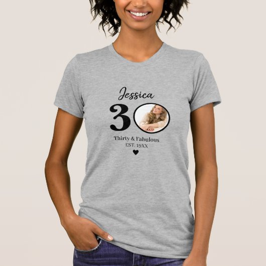 30th birthday womens tshirts thirty milestone tシャツ (正面)