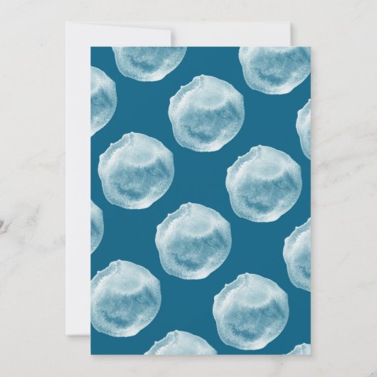 30th Dark Teal Bubbles Birthday Party Invitation 招待状 (裏面)