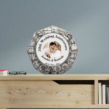 30th Diamondの記念結婚的な写真カスタムギフト