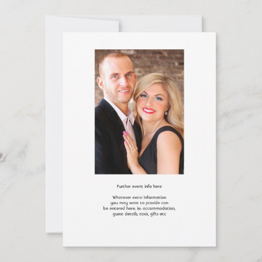 30th Pearlの結婚記念写真 招待状 (裏面)