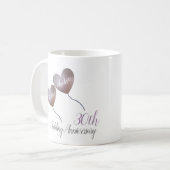 30th pearl's anniversary 結婚 gift coffee mug コーヒーマグカップ (正面左)