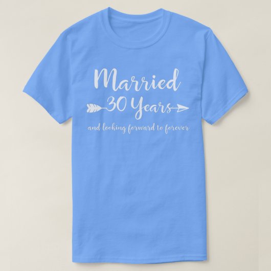 30th Wedding Anniversary Gift for Him Her Couples Tシャツ (デザイン正面)