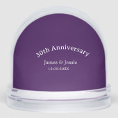 30th wedding anniversary name date purple simple  (正面)