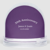 30th wedding anniversary name date purple simple  (裏面)