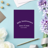 30th wedding anniversary name date purple simple  アクリル招待状 (インサイチュ (ウェディング))