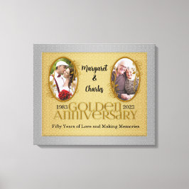 30x24 ゴールデン結婚記念日50周年フォトコラージュ キャンバスプリント