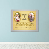 30x24 50thゴールデンアニバーサリー写真コラージュ キャンバスプリント (インサイチュ (ウッドフロア))