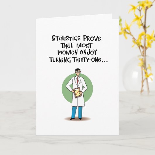 31おもしろい誕生日 カード (黄色い花)