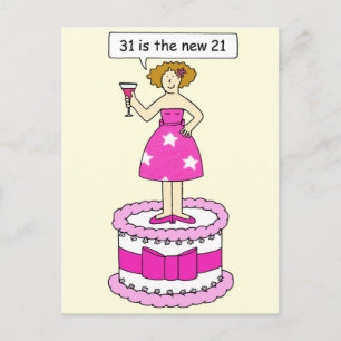 31は彼女のための新しい21誕生日ユーモア ポストカード