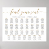 31テーブル席の座席一覧プランを見つける ポスター (正面)