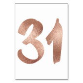 31テーブル番号白色メタリックピンクローズ金ゴールド テーブルナンバー (裏面)