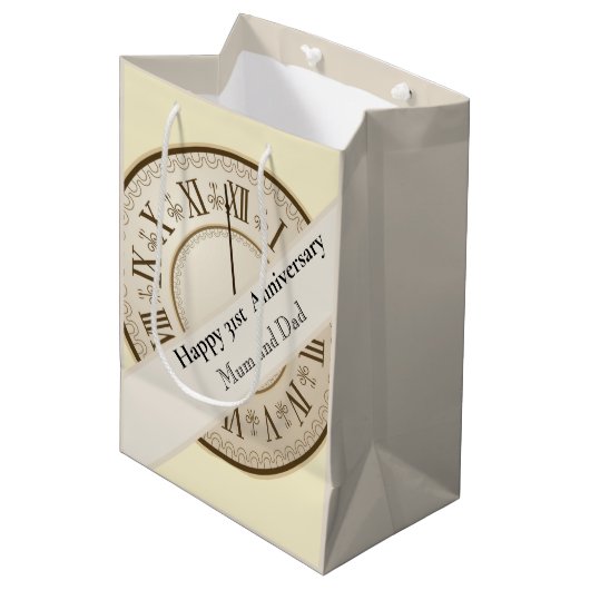 31周年編結婚集（編集可能） ミディアムペーパーバッグ (正面アングル)