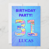 31回誕生日パーティーの招待状の名前の追加 招待状 (正面)