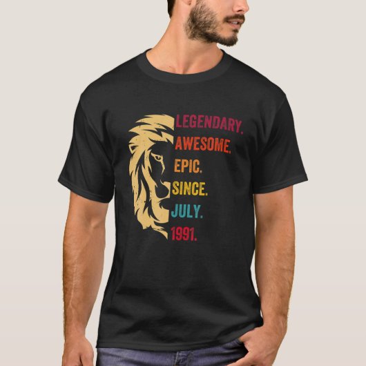 31歳のギフト伝説1991年7月31日St Bir Tシャツ (正面)