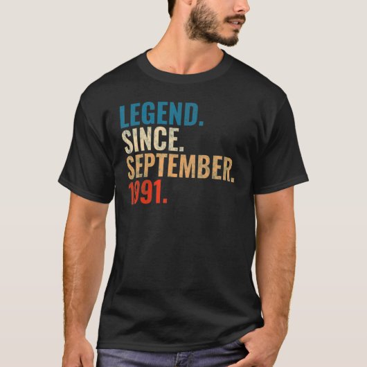 31歳の伝説 1991年9月から31年目 Tシャツ (正面)