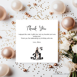 31歳の誕生日おめでとう、ありがとうカード 招待状