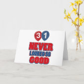 31歳の誕生日のデザイン カード (黄色い花)