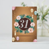 31歳の誕生日カード 招待状 (スタンド正面)